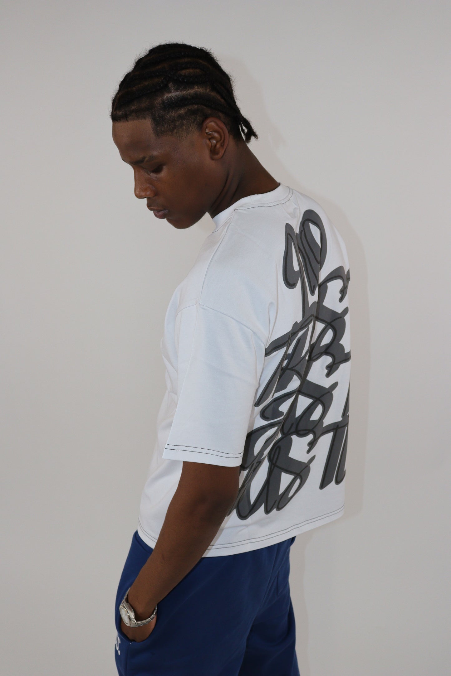 NO TRUST JUST HUSTLE WHITE T-SHIRT