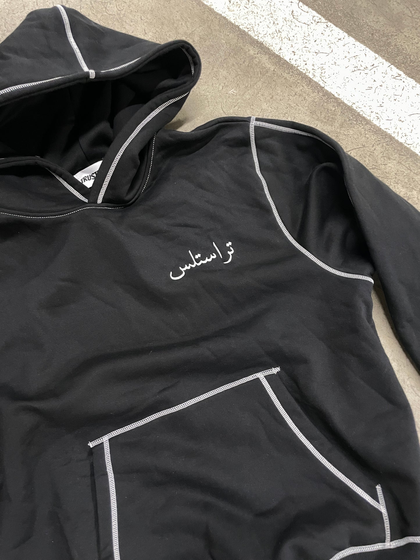 TRUSTLESS BLACK LINE HOODIE