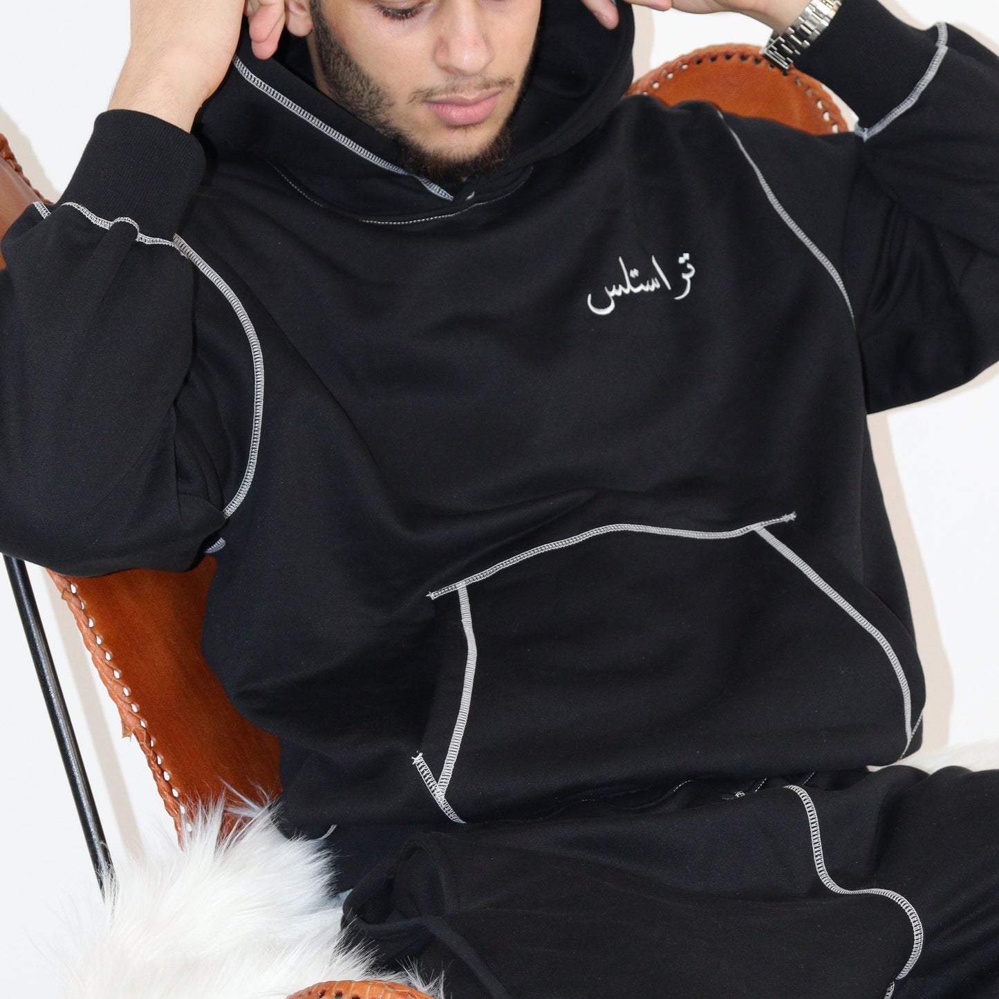 TRUSTLESS BLACK LINE HOODIE